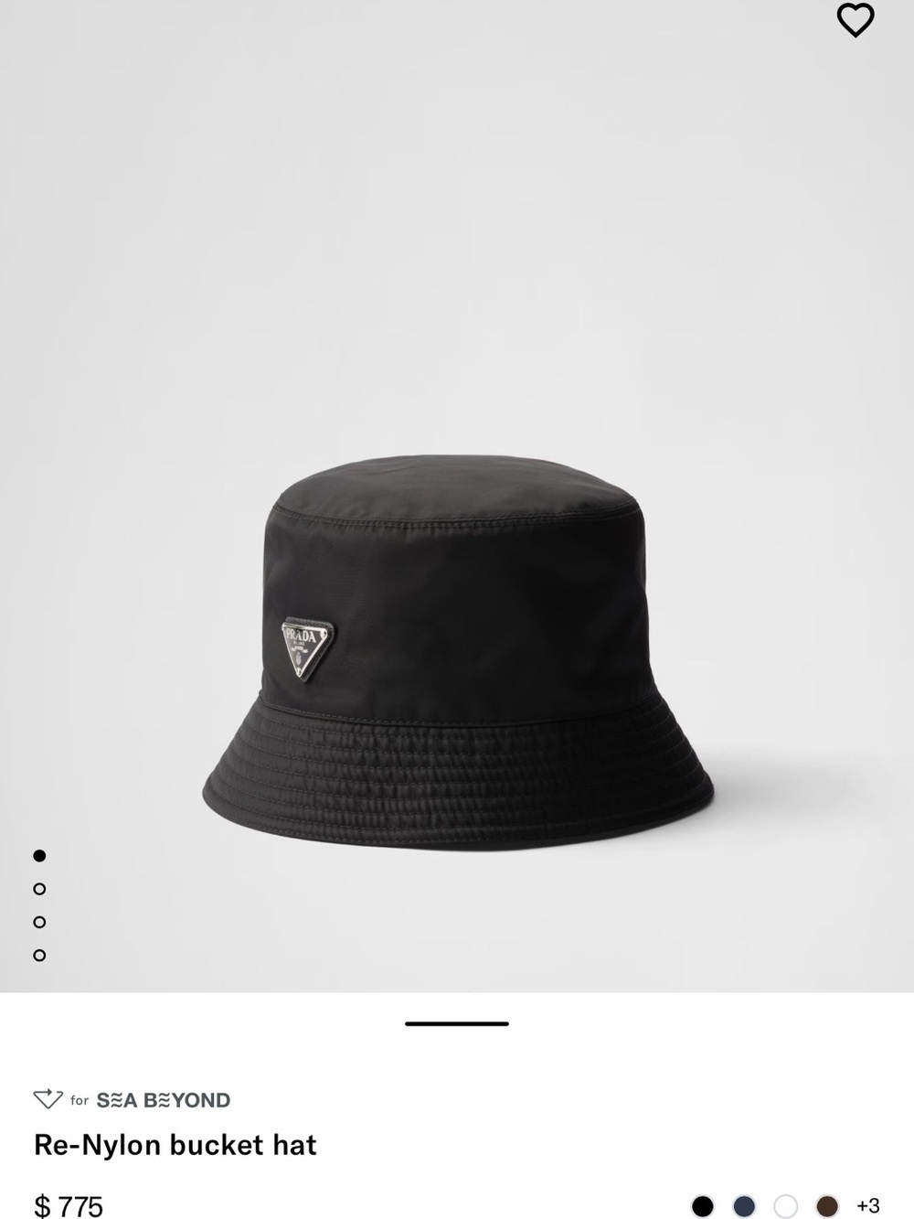 Prada Black Re-Nylon Bucket Hat with Metal Triangle Logo brand new ❌❌SOLD❌❌Local